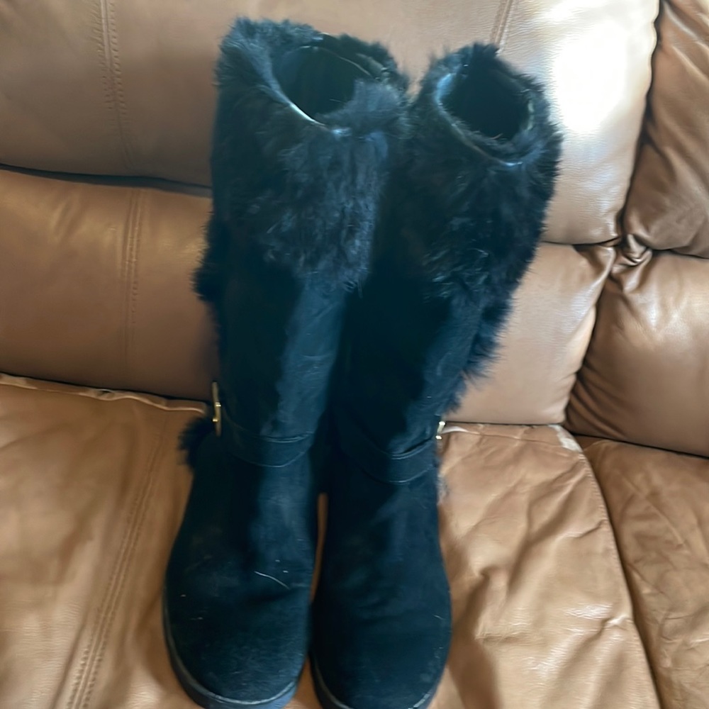 Coach Sued leather black boots size 9B /91/2